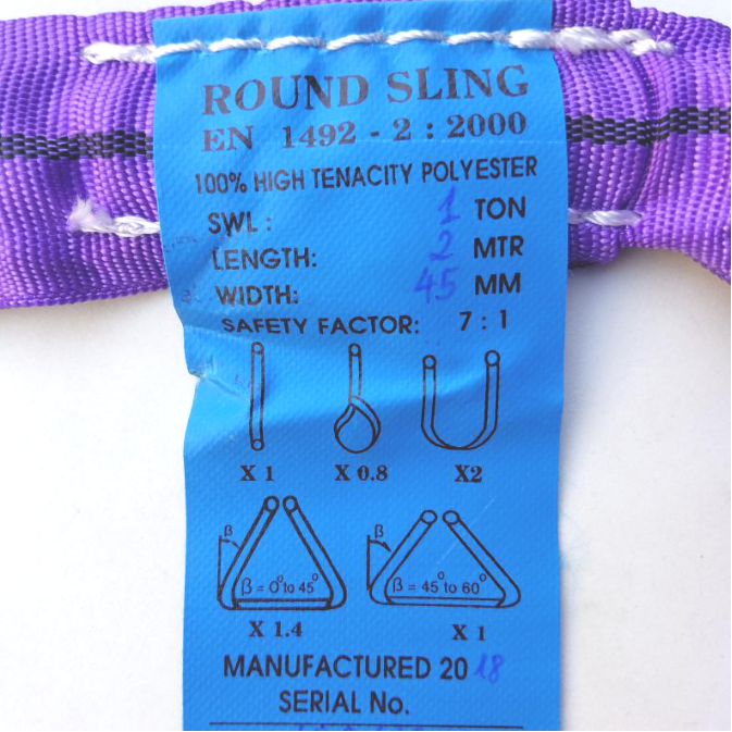 Hệ số an toàn của dây cáp vải cẩu hàng